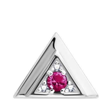 Золотая подвеска с рубином и бриллиантами с родированием 7990₽