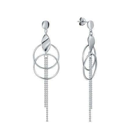 Серебряные серьги с родированием 3490₽