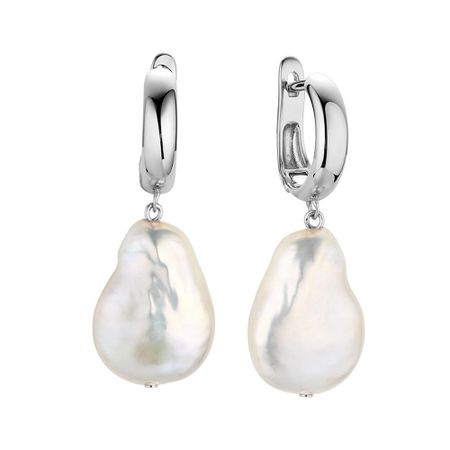 Серебряные серьги с жемчугом и родированием 3990₽