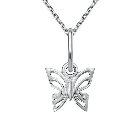 Серебряная подвеска Бабочка с родированием 390₽