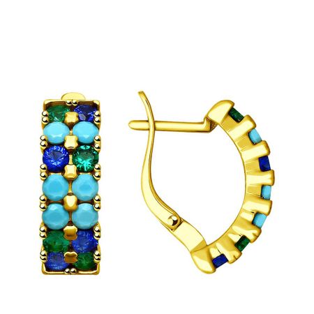 Серьги SOKOLOV из серебра с ситаллами и фианитами 3690₽