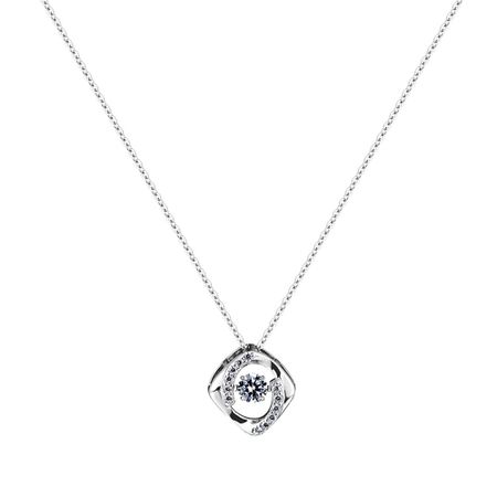 Серебряное колье с фианитами и родированием 1560₽