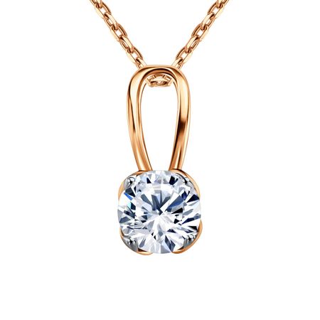 Золотая подвеска с фианитом и родированием 3790₽