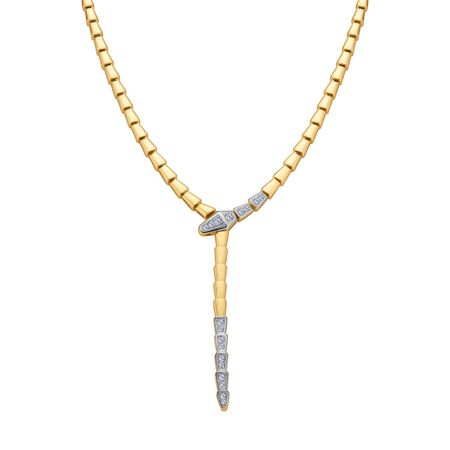 Золотое колье с бриллиантами и родированием 774990₽