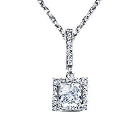 Серебряная подвеска с фианитами и родированием 890₽