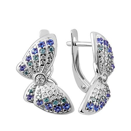 Серьги SOKOLOV Бабочка из серебра с фианитами 1990₽