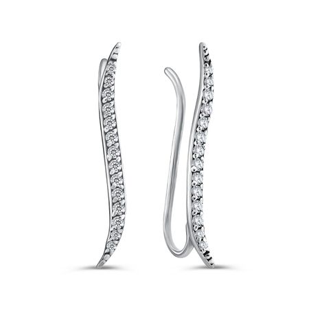 Серебряные серьги с фианитами 680₽