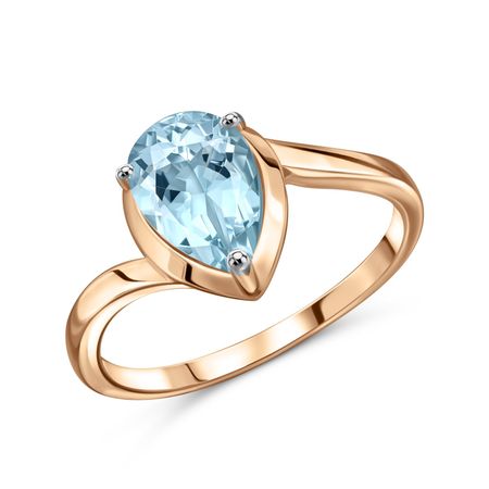 Золотое кольцо с топазом Sky и родированием 26990₽