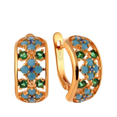 Серьги SOKOLOV из серебра с ситаллами и фианитами 4290₽