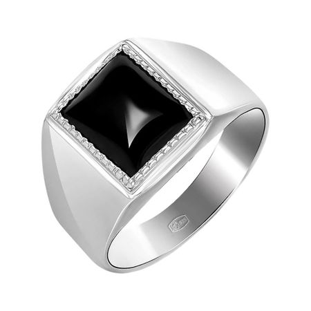 Серебряная печатка с ониксом 3890₽