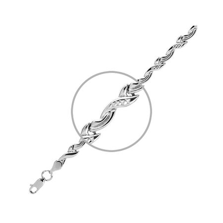 Серебряный браслет Ролекс с родированием 1320₽