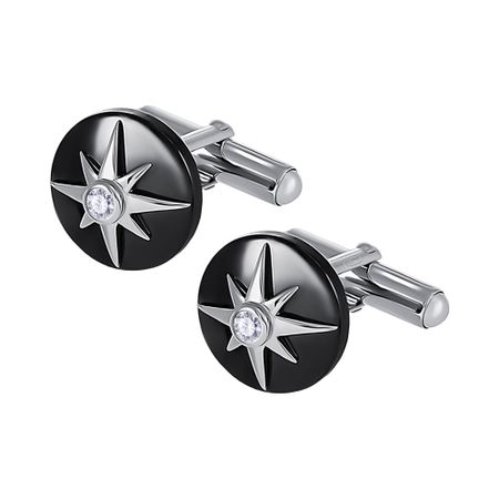 Серебряные запонки с керамикой и фианитами 5990₽