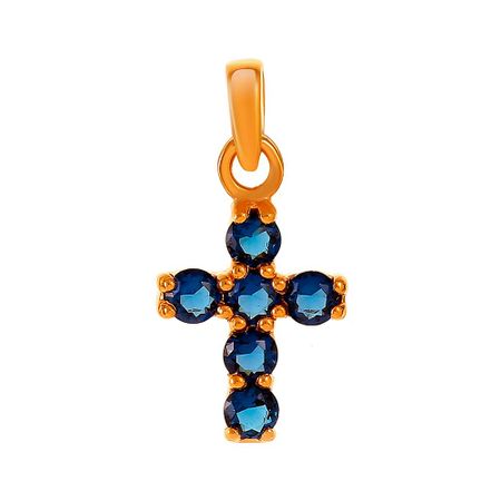 Подвеска-крестик из серебра с фианитами 3840₽