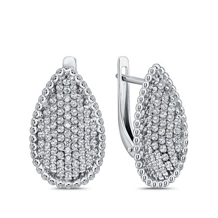 Серебряные серьги с фианитами 2990₽