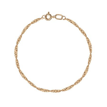 Золотой сколоченный браслет Сингапур 3960₽