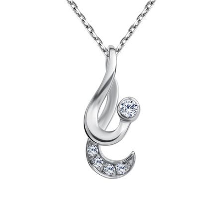 Серебряная подвеска с фианитами и родированием 490₽