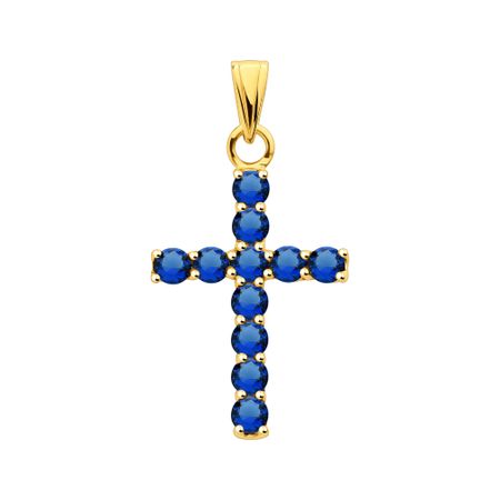 Серебряная подвеска Крест с фианитами и позолотой 6320₽