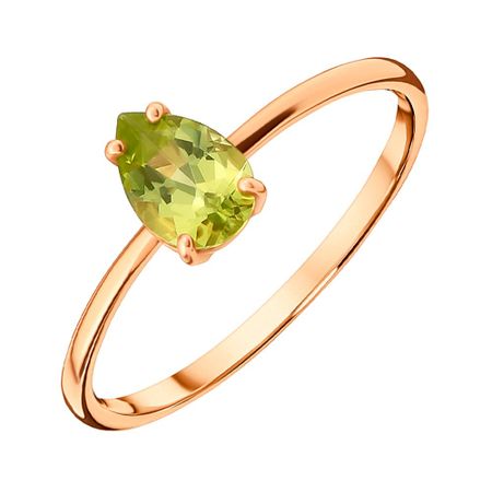 Золотое детское кольцо с хризолитом 7990₽