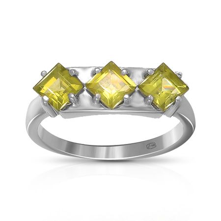 Кольцо из серебра с хризолитами 1190₽