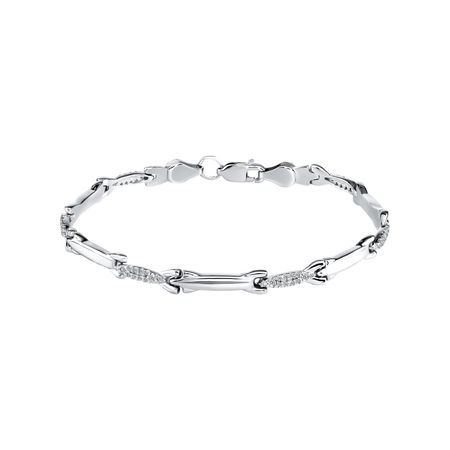 Серебряный браслет Ролекс с фианитами 3300₽