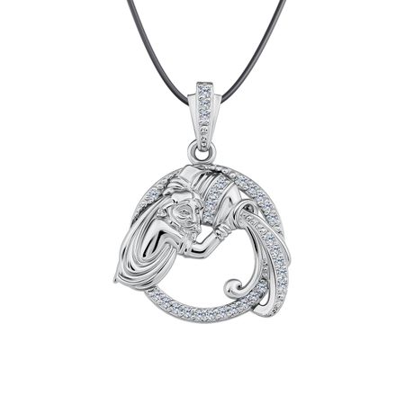 Серебряная подвеска с фианитами и знаком зодиака Водолей 1890₽