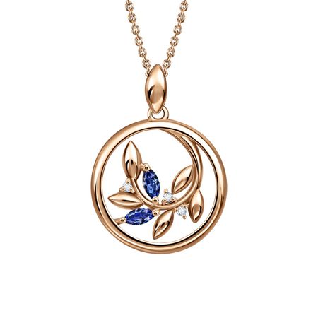 Золотая подвеска с сапфирами и бриллиантами 47990₽