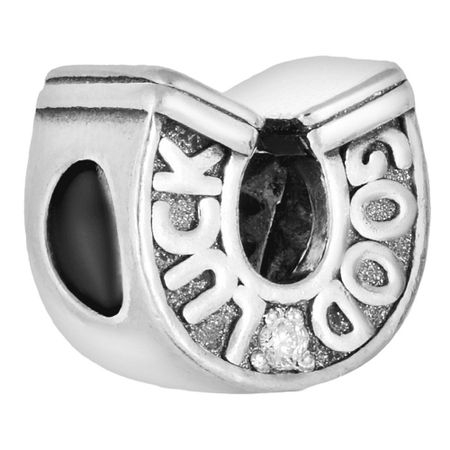 Подвеска-шарм Подкова из серебра с фианитом 990₽