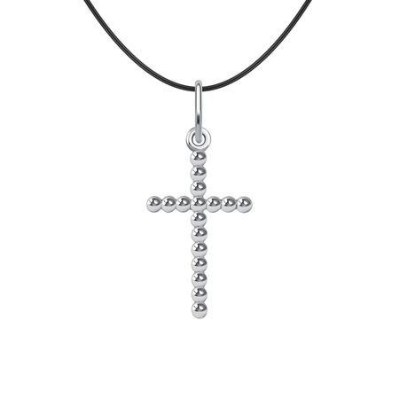 Серебряная подвеска Крест с родированием 249₽