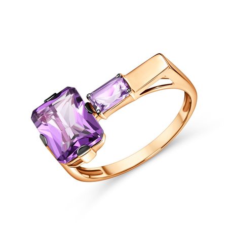 Золотое кольцо с аметистами 67990₽
