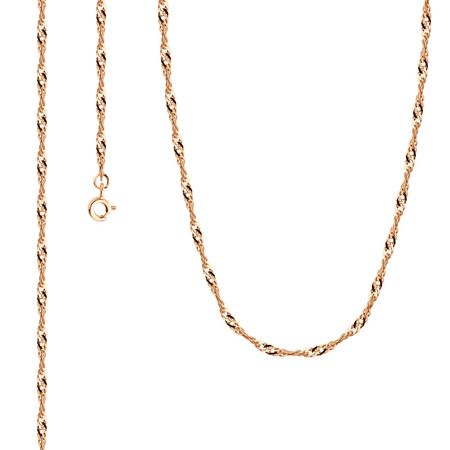 Серебряная цепочка Сингапур с позолотой и алмазной гранью 490₽