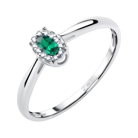 Золотое кольцо с изумрудом и бриллиантами 23990₽