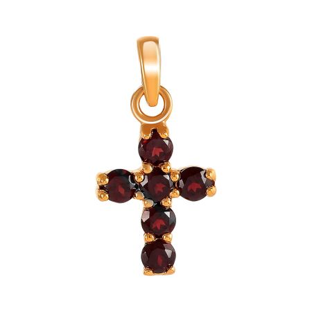 Подвеска-крестик из серебра с гранатом 5190₽
