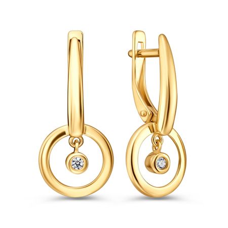 Серебряные серьги с фианитами 2190₽