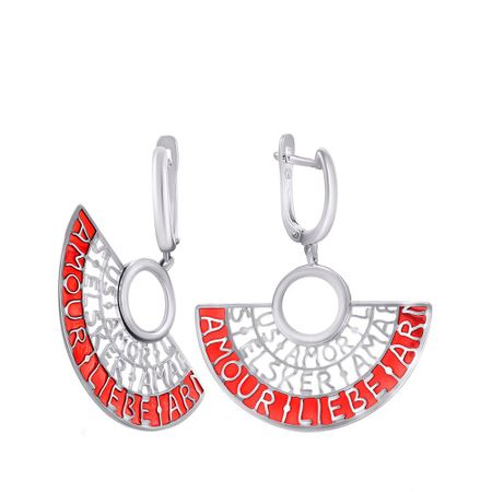 Серьги SOKOLOV Веер из серебра с эмалью 2020₽