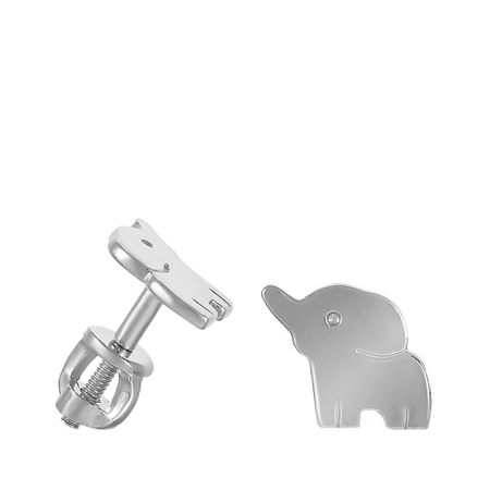 Серьги-пусеты Слон из серебра 790₽