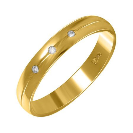 Золотое обручальное кольцо с бриллиантами 44990₽