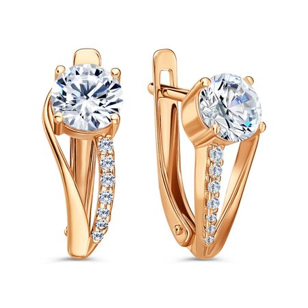 Серебряные серьги с фианитами 2990₽