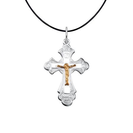 Серебряный крест с позолотой 690₽