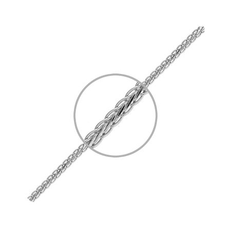 Серебряная цепочка Колос с родированием 4890₽