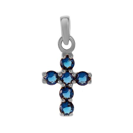 Подвеска-крестик из серебра с фианитами 6930₽