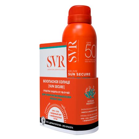 СВР Безопасное солнце набор спрей-вуаль SPF50 200млкрем-мусс с эффектом фотошопа SPF50 50мл RN052024 3146₽