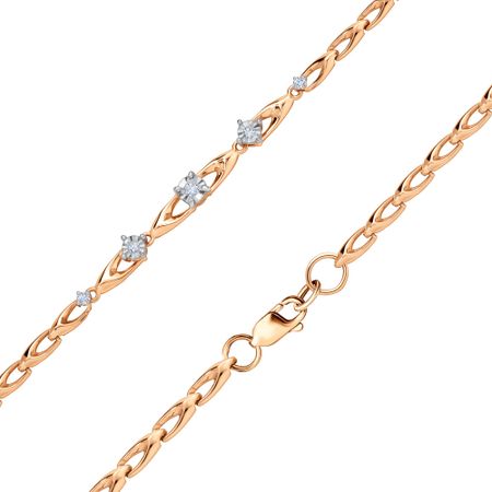 Золотой браслет с бриллиантами и родированием 81990₽