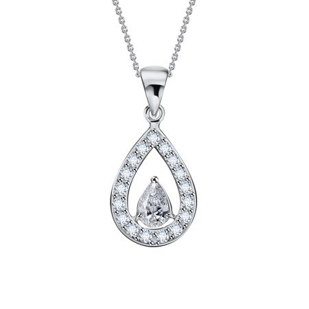 Серебряная подвеска с фианитами и родированием 990₽