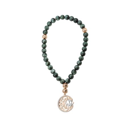 Четки из серафинита с золотыми шариками и подвеской 569990₽