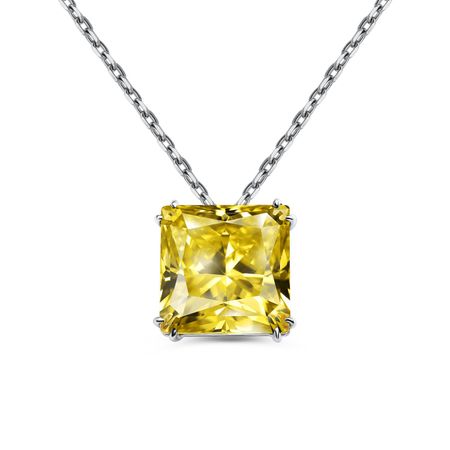 Серебряная подвеска с ювелирным кристаллом и родированием