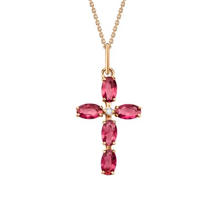 Золотая подвеска Крест с фианитами 8990₽