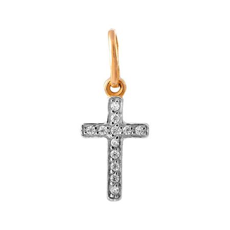 Золотая подвеска Крест с фианитами 8490₽