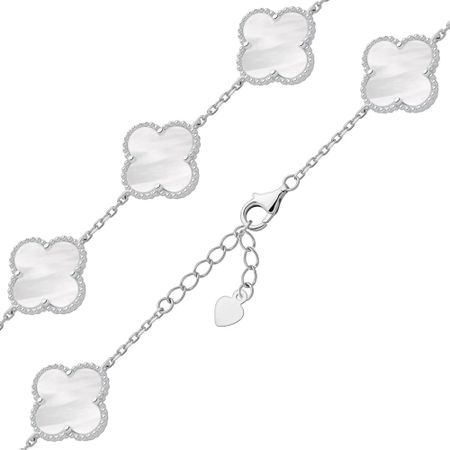 Серебряный браслет с пластиком и родированием 9620₽