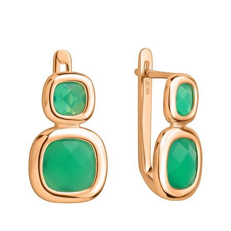 Золотые серьги с агатами 86990₽