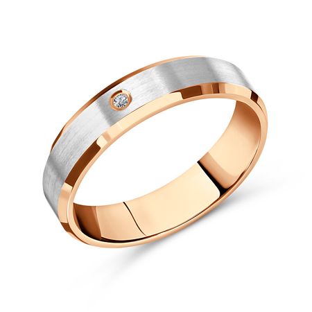 Золотое обручальное кольцо с фианитом 35950₽